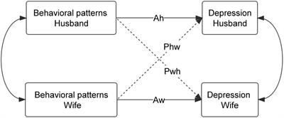 Association between behavioral patterns and depression symptoms: dyadic interaction between couples